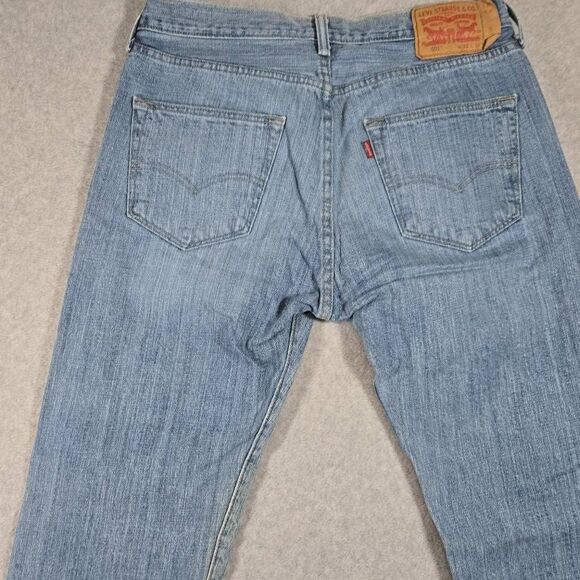 Levis 501 Jeans 32x30 Fly Button Straight Fit - Picture 6 of 11